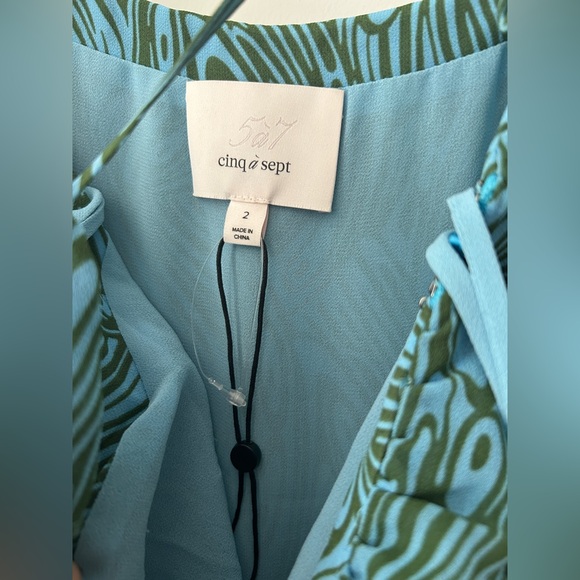 CINQ À SEPT Rayner Asymmetric Ruffle Midi-Dress NWOT - Picture 9 of 9